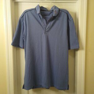 Harris Teeter Short-Sleeve Blue Polo Shirt, Unisex, Pre-Owned